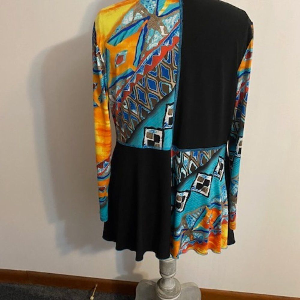 Soft Works Multi-color open cardigan, size M - Picture 2 of 3